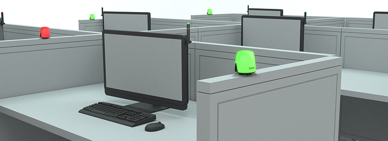 Kuando: das Leuchtsignal in Open Space Büros