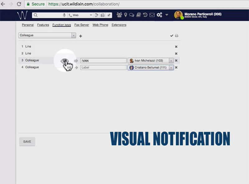 Visual notification