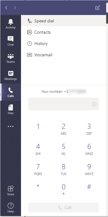 Microsoft Teams PBX Integration for Mobile Devices Microsoft Teams PBX Integration: Mobile Interface Image