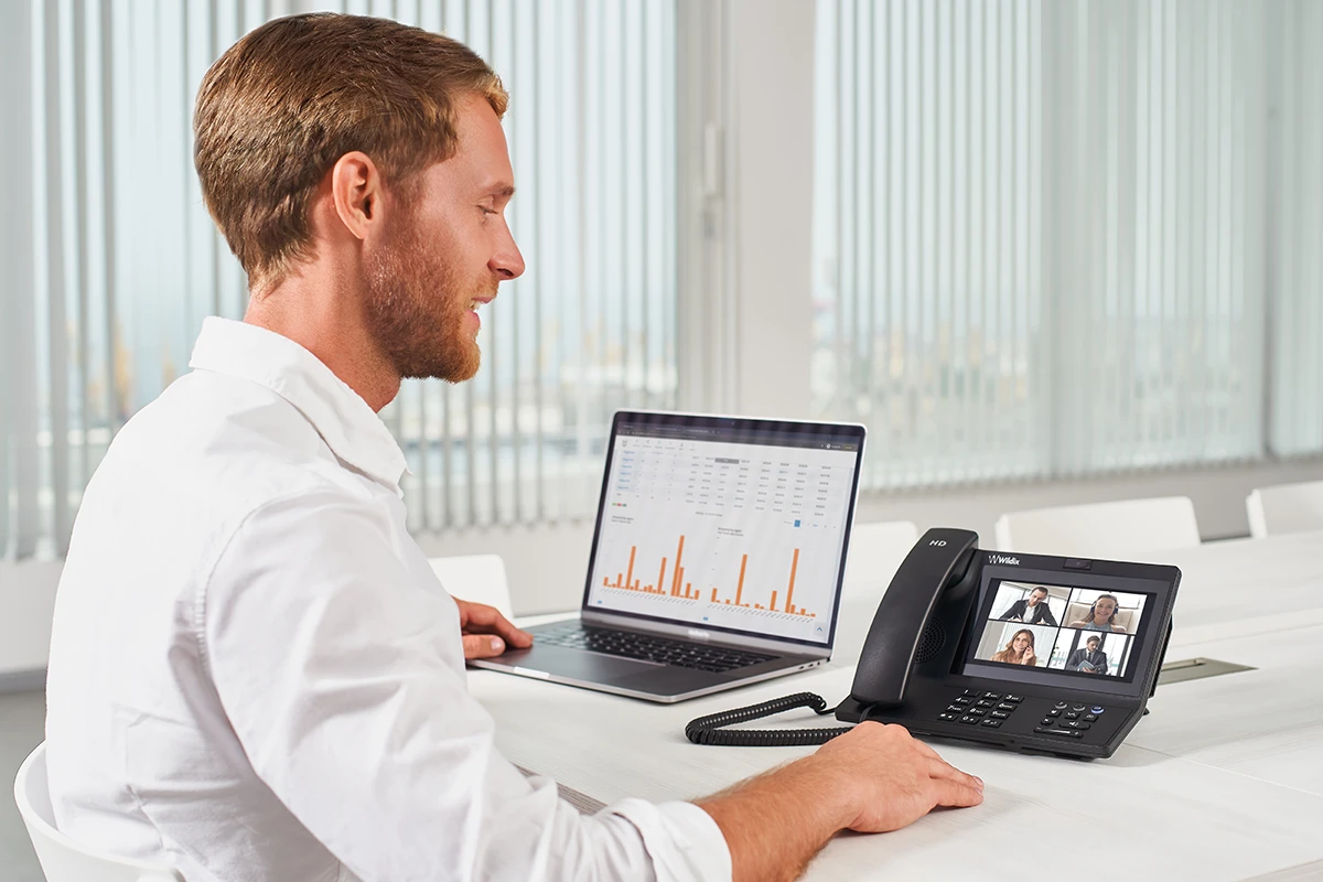 Are Desk Phones Dead: The Role of Business VoIP Phones Using the Wildix Vision phone in videoconference